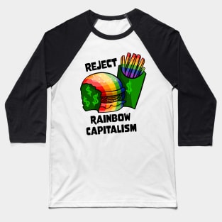 Reject Rainbow Capitalism Baseball T-Shirt